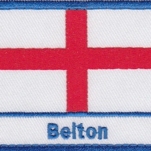 Belton England Town & City Embroidered Sew on Patch Badge