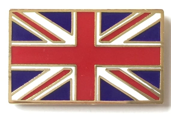 Union Jack flag enamel lapel pin