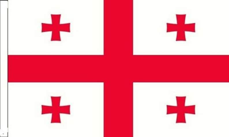 Georgia Republic New Sleeved Flag suitable for Boats 45cm x 30cm