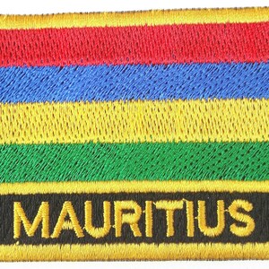 Mauritius Gesticktes Aufnäher oder Aufbügler Abzeichen