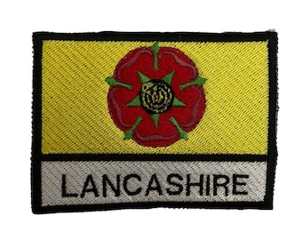 Lancashire Iron or Sew on Embroidered Patch (A)