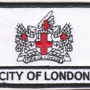 City of London Crest Coat of Arms Oblong Embroidered Patch Badge