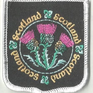 Scottish Emblem Thistle Scotland Crest Flag World Embroidered Patch Badge image 1