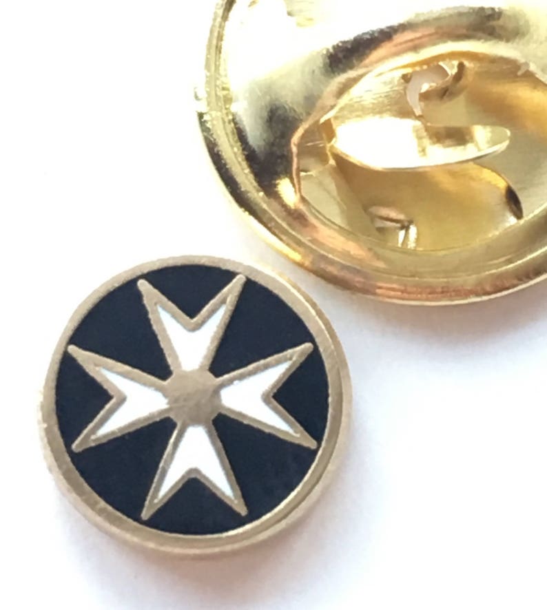 Masonic Malta Maltese Cross Enamel Very Small Lapel Pin Badge Etsy