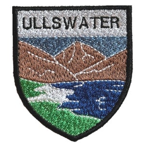 Ullswater Lake District Fully Embroidered Sew on or Iron Patch (A)