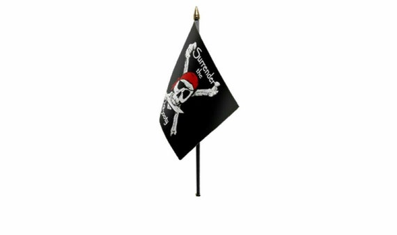 Drapeau Pirate Surrender The Booty Drapeau Pirates Hissflagge 90x150cm Drapeau Pirate Surrender The Booty Drapeau Pirates Hissflagge 90x150cm