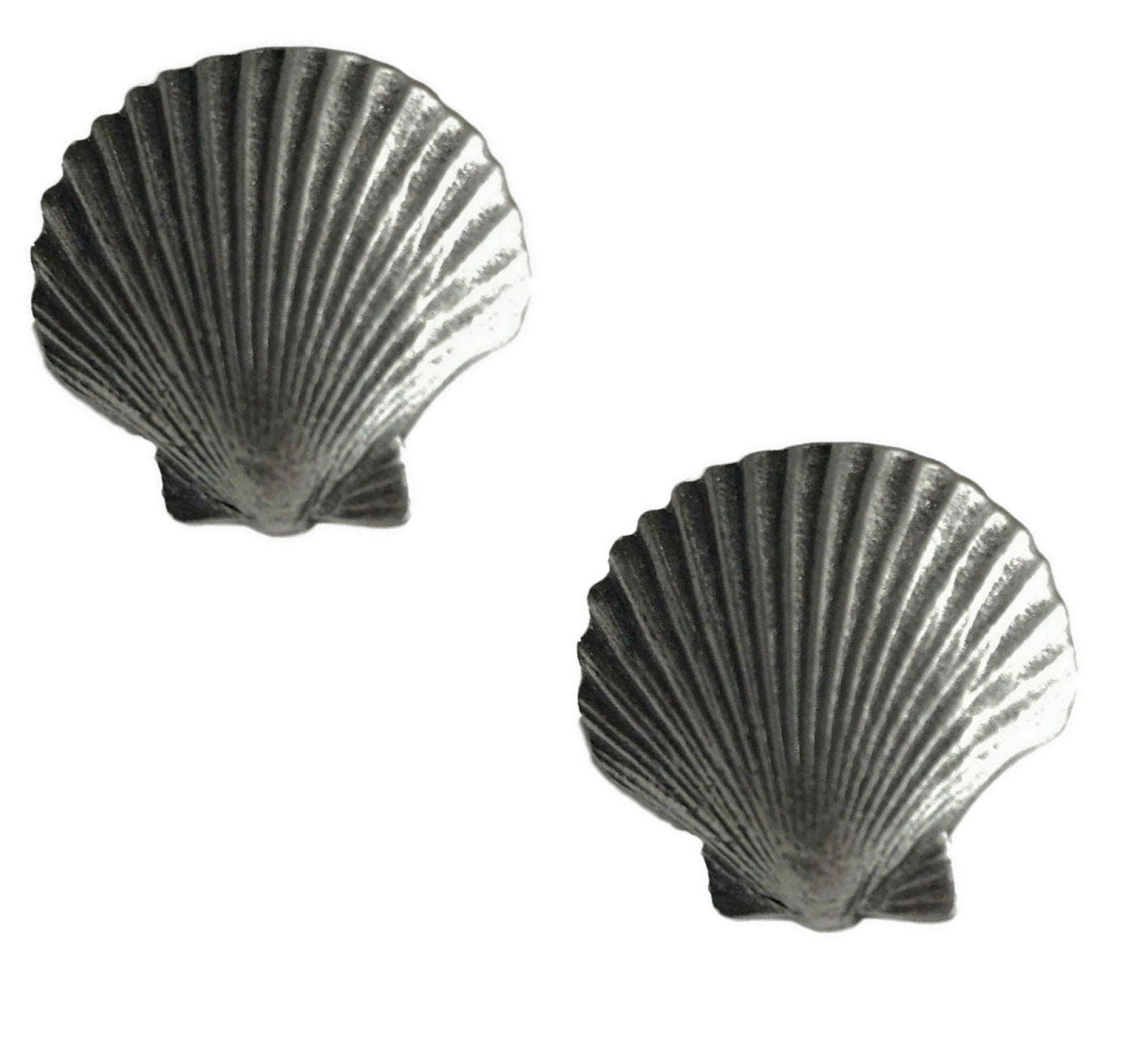 Cockle Shell Pin Badge Tie Pin Pewter Scallop XWTP122 Lapel Pin Badge 