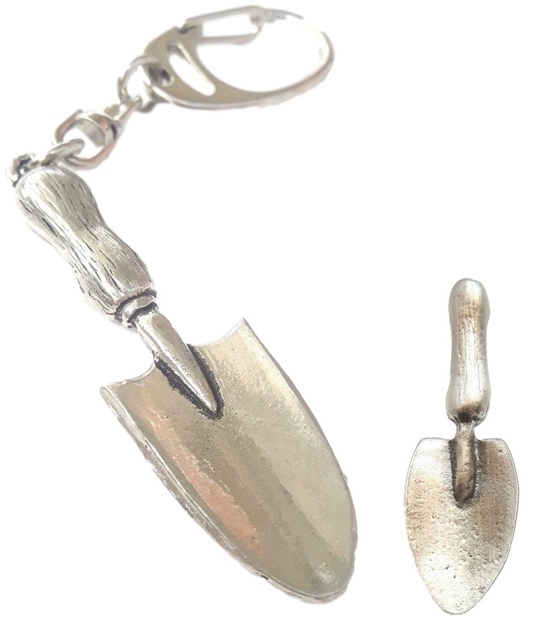 Garden Set Pin Badges And Key rings Boxed Gift Sets Handcrafted In UK Pewter