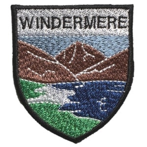 Windermere Lake District Fully Embroidered Sew on or Iron Patch (A)