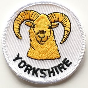 Yorkshire Ram Crest England Round Embroidered Patch (A0630)