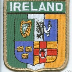 Ireland Four Provinces & Flag World Embroidered Patch (A225)