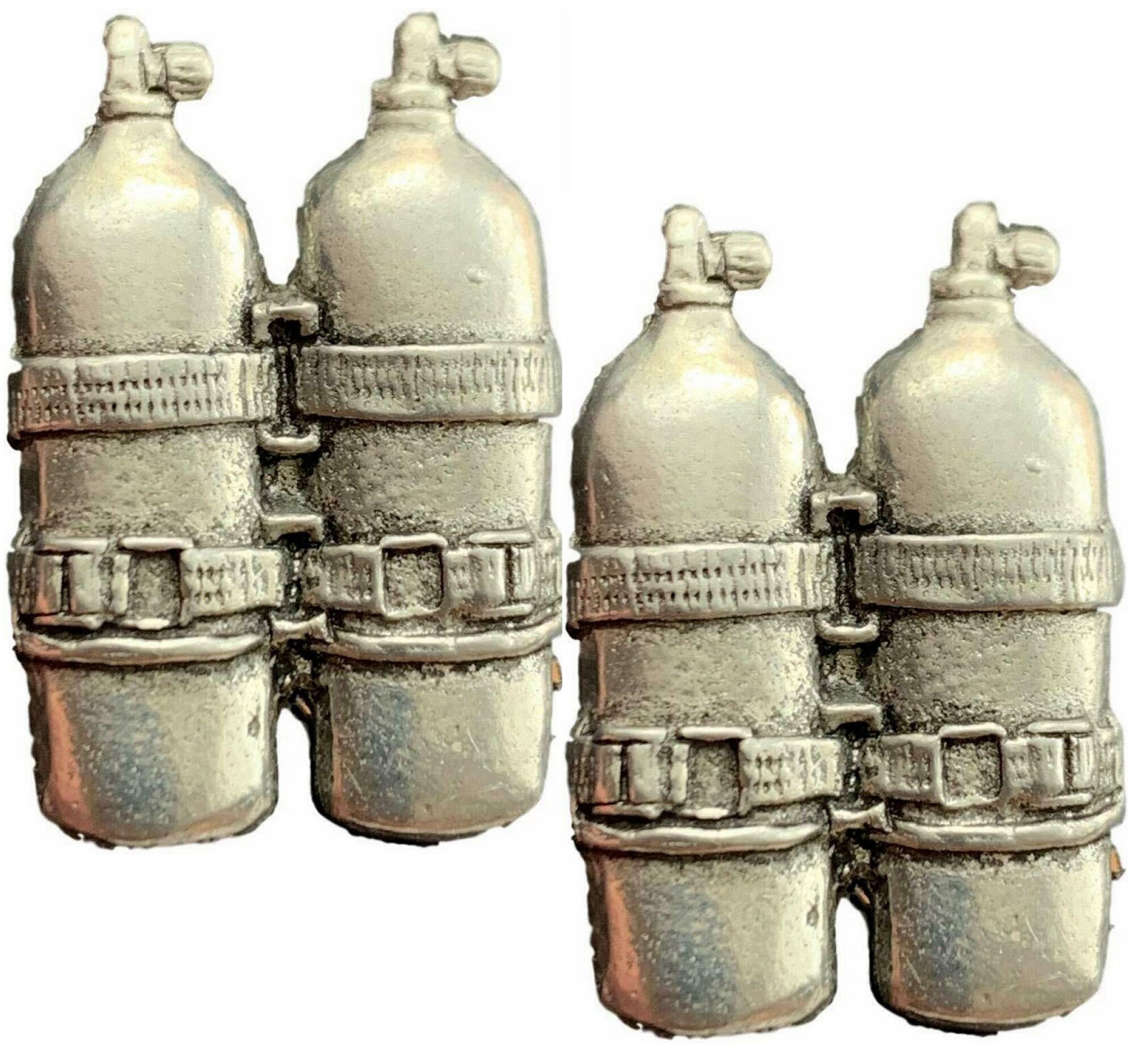 2 X Scuba Diving Twin Tanks Handcrafted From English Pewter Etsy