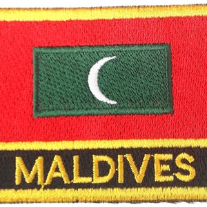 Écusson brodé à coudre ou à repasser aux Maldives