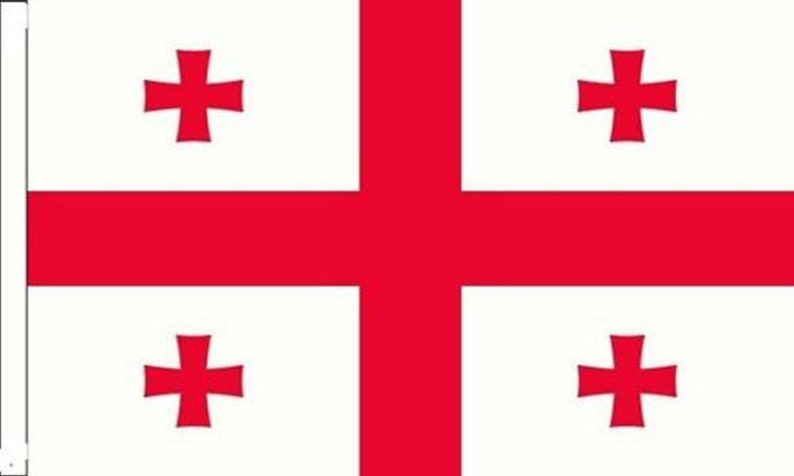 Georgia Republic New Sleeved Flag suitable for Boats 45cm x 30cm