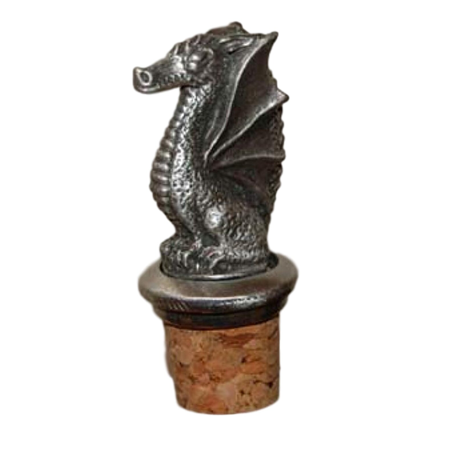 Mythical Dragon Crafted Pewter Bottle Stopper / Wine Saver Etsy