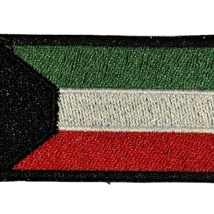 Fully Embroidered Kuwait Flag Sew on or Iron on Patch Badge (A)