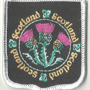 Scottish Emblem Thistle Scotland Crest Flag World Embroidered Patch Badge image 2