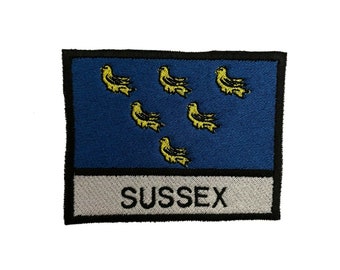 Sussex Iron or Sew on Embroidered Patch (A)