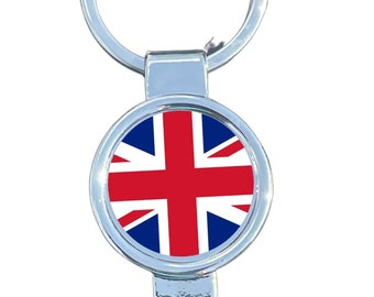 British London Union Jack Key Bottleopener UK Keyring Charm Bag Purse 
