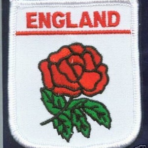 England Lancashire Red Rose  Embroidered Patch (A131)