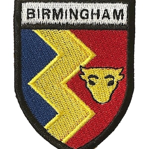 Fully Embroidered Birmingham City Sew on or Iron on Patch Badge (A)