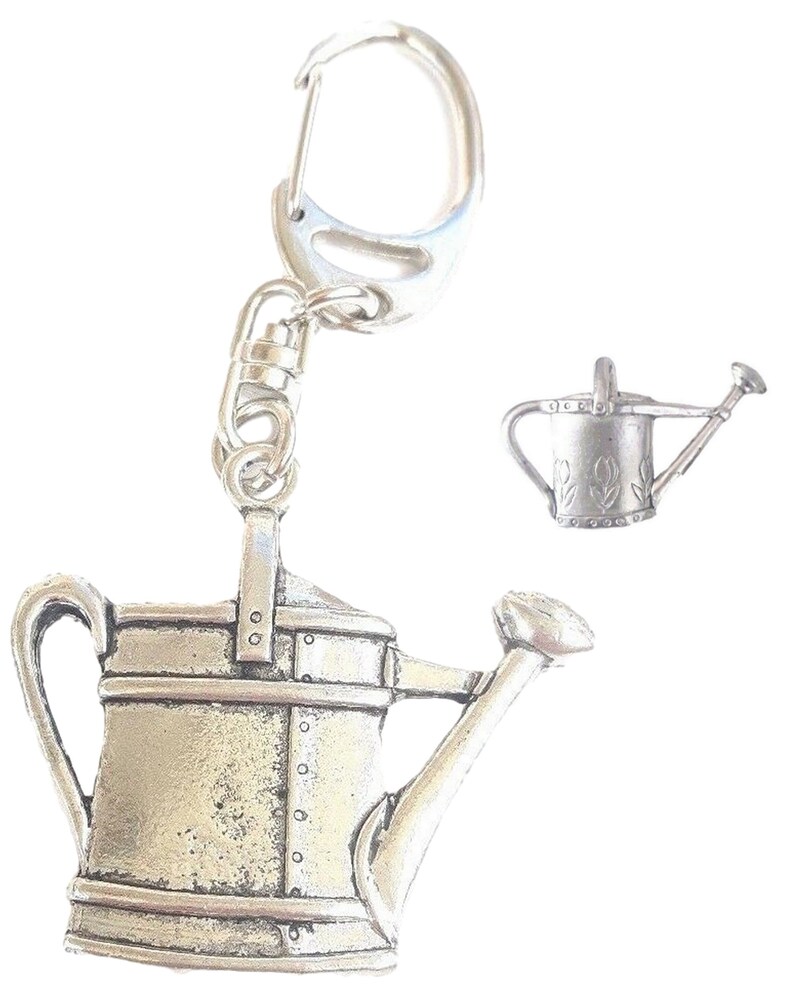 Garden Set Pin Badges And Key rings Boxed Gift Sets Handcrafted In UK Pewter