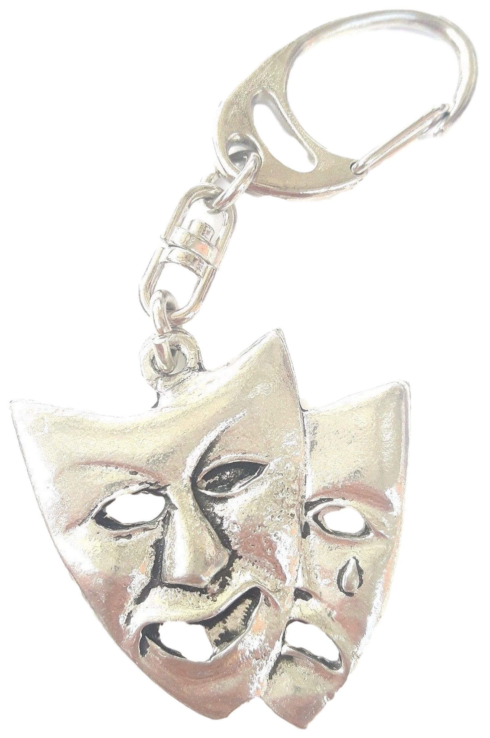 Theatre Mask Pin Badge And Key Ring Boxed Gift Set Handmade In Etsy