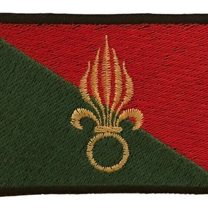 French Foreign Legion Oblong Flag Embroidered Sew / Iron on Patch Badge (A)
