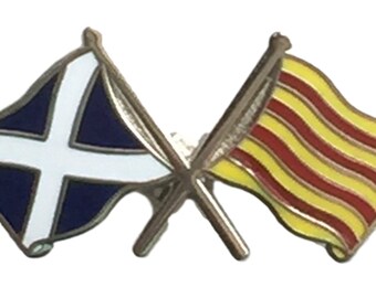 Flag Lapel Pin Badge Catalonia Spain