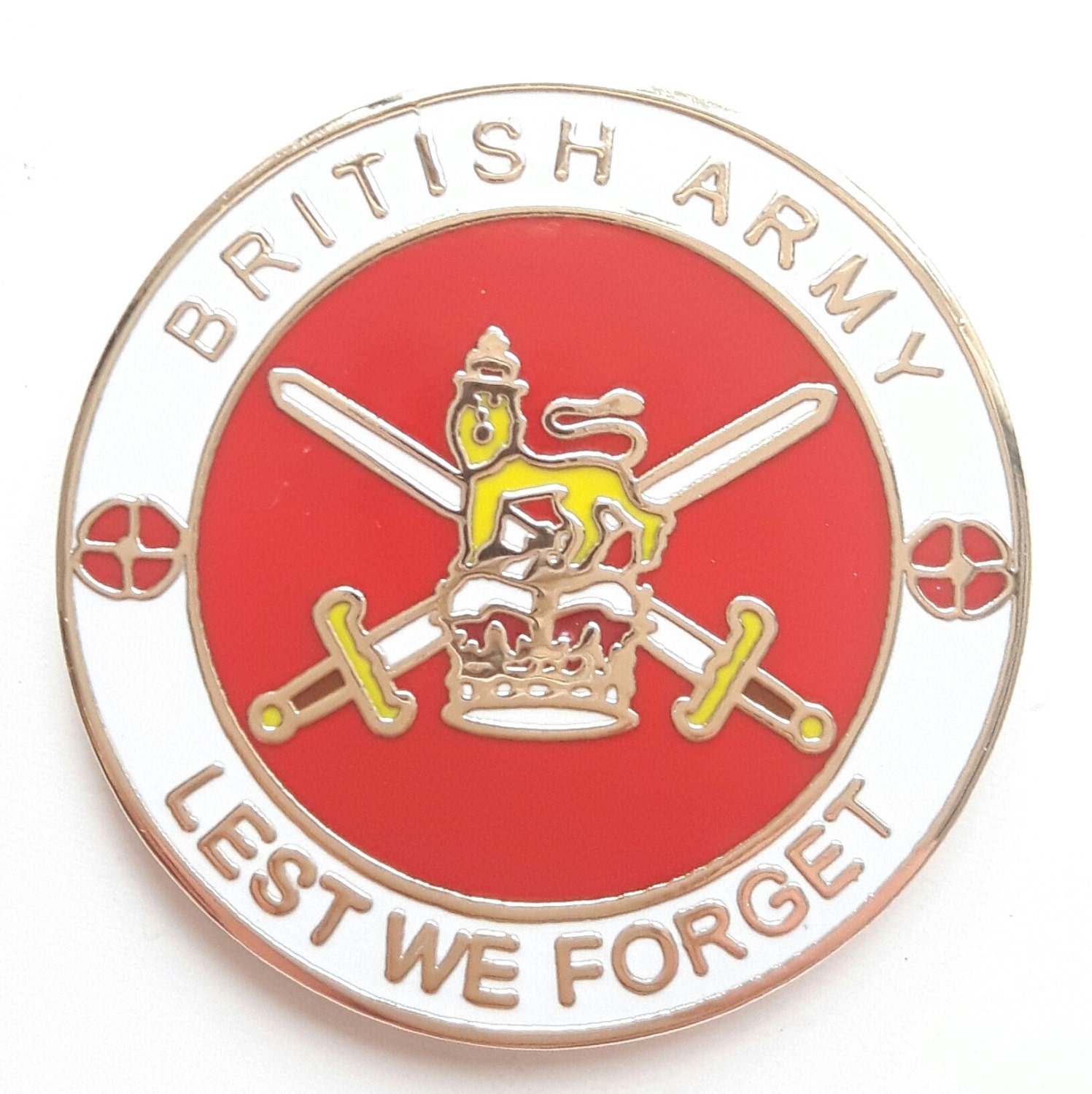British Army Crested Lest We Enamel Lapel Pin Badge Etsy UK