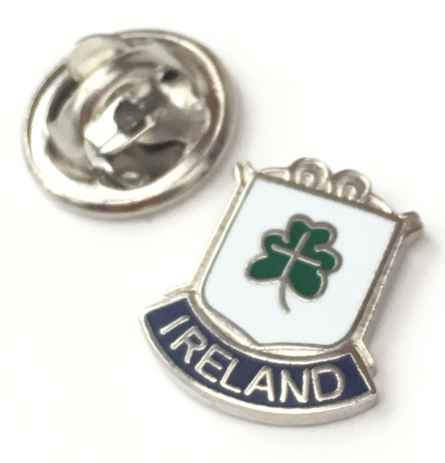 Ireland Shamrock Crested Small Enamel Lapel Pin Badge0245 Etsy