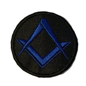 Masonic Crested Embroidered Patch without G. Iron or sew on (A)