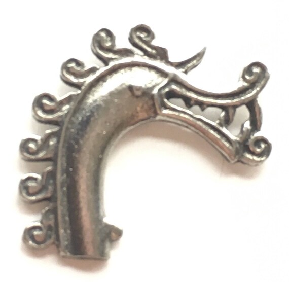 Medieval Dragon Pin ~ Antiqued Pewter ~ Lapel Pin