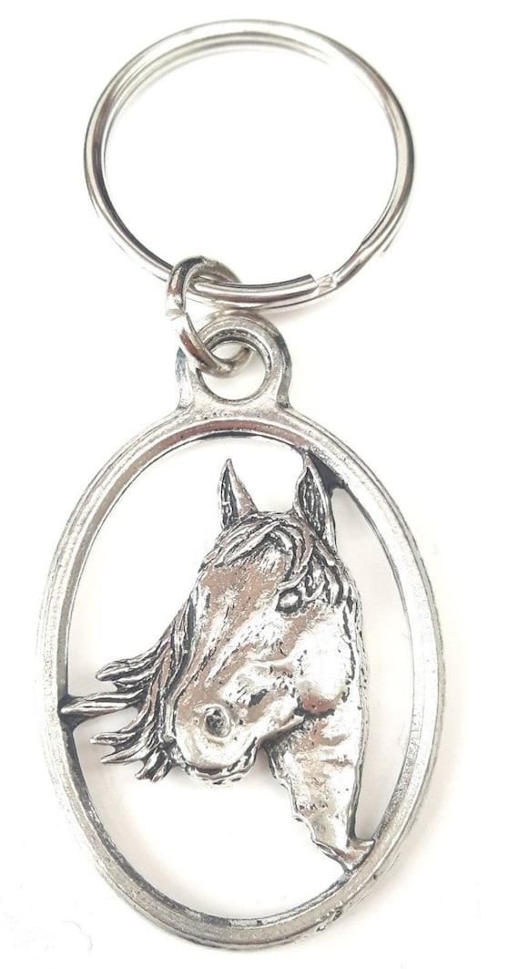 Silver Labradors Head English Pewter Keyring Handmade In England Key Ring New