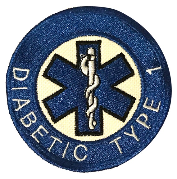Diabetic Type 1 Medical Alert Symbol Embroidered Patch Badge
