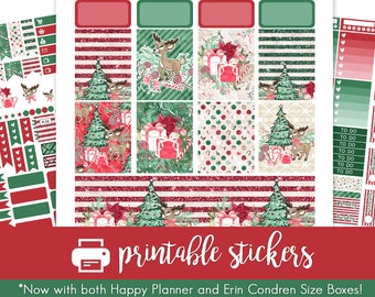 Printable Planner Stickers Christmas Doe Weekly Kit! w/ Cut Files! Perfect for December/Christmas/Holidays!