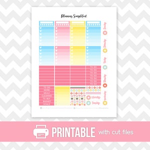 Printable Planner Stickers Donut Themed Weekly Kit W/ Cut Files for Use ...