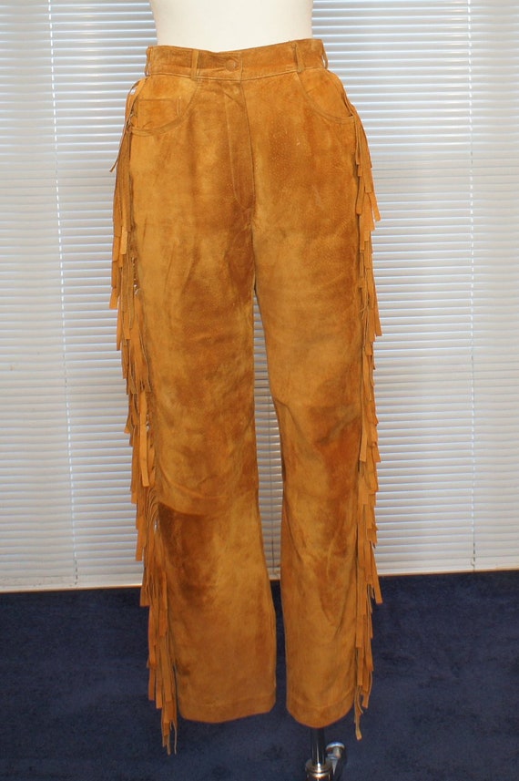 Fringed VINTAGE Suede Pants