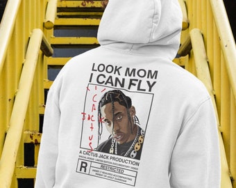 cactus jack look mom i can fly moletom com capuz