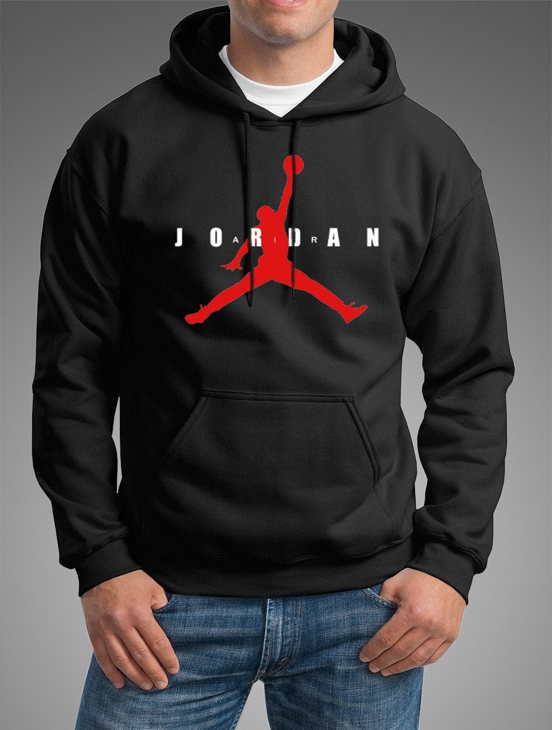 black and grey jordan hoodie