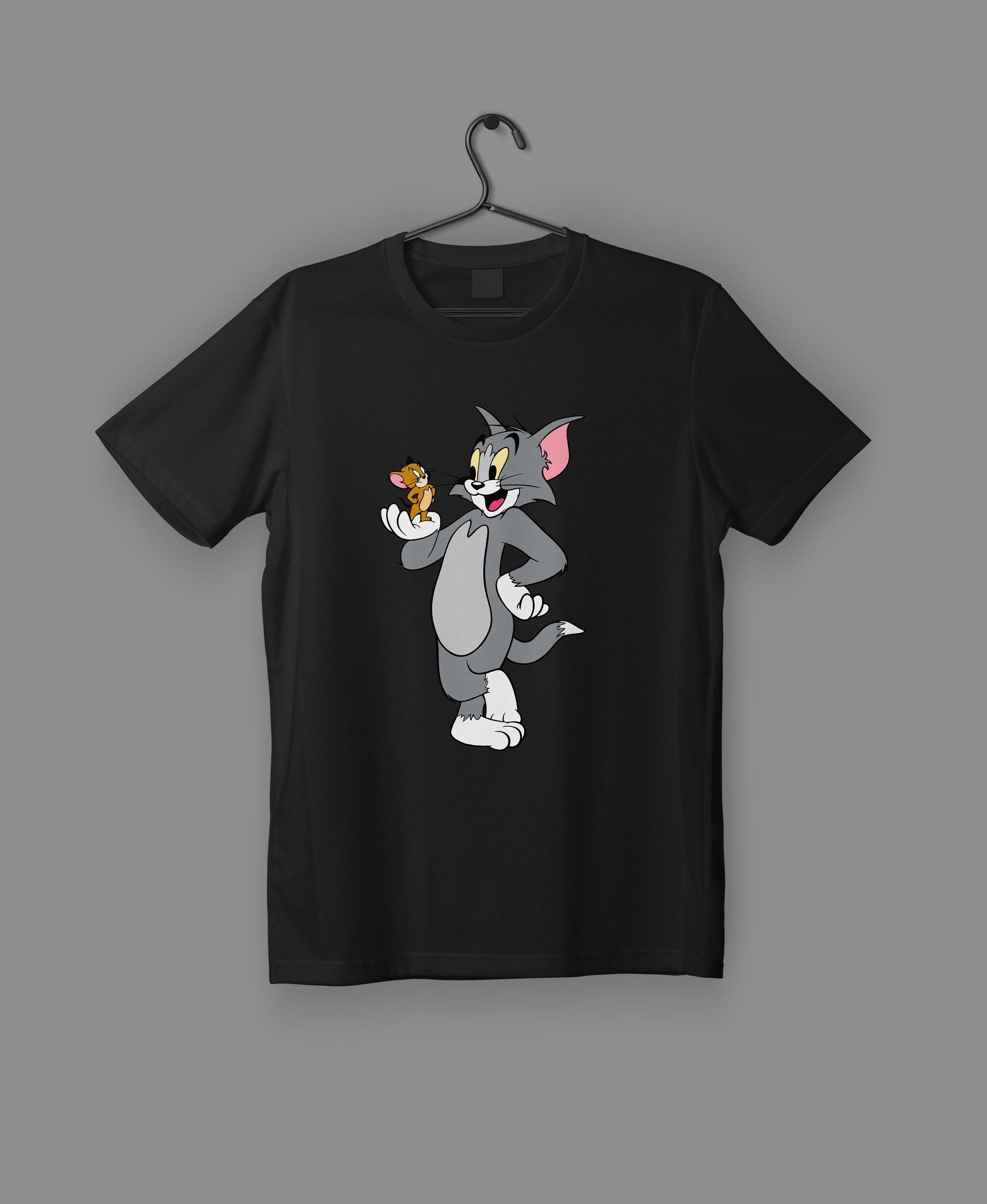 Tom and Jerry Tshirt Tom&jerry Cartoon Character Chasing Etsy