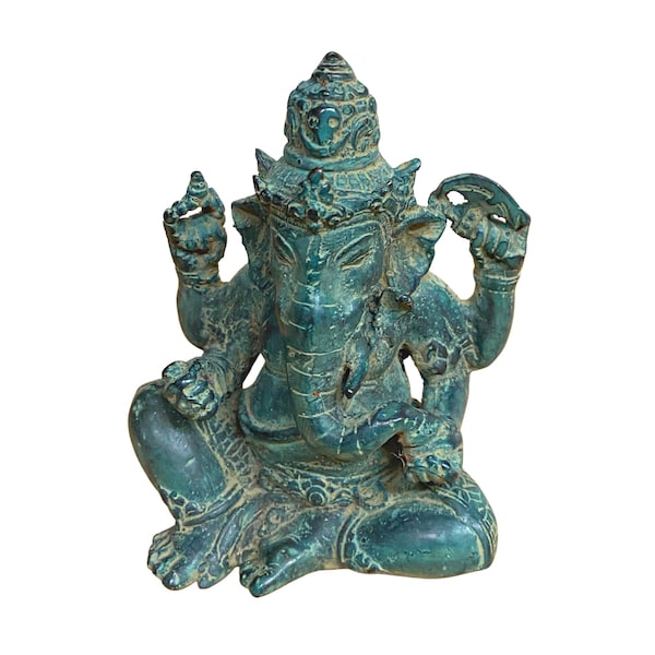 Ganapati Ganesha  Murti Bronze Statue Elephant God Handmade lost wax cast sculpture Bali Art Indonesian