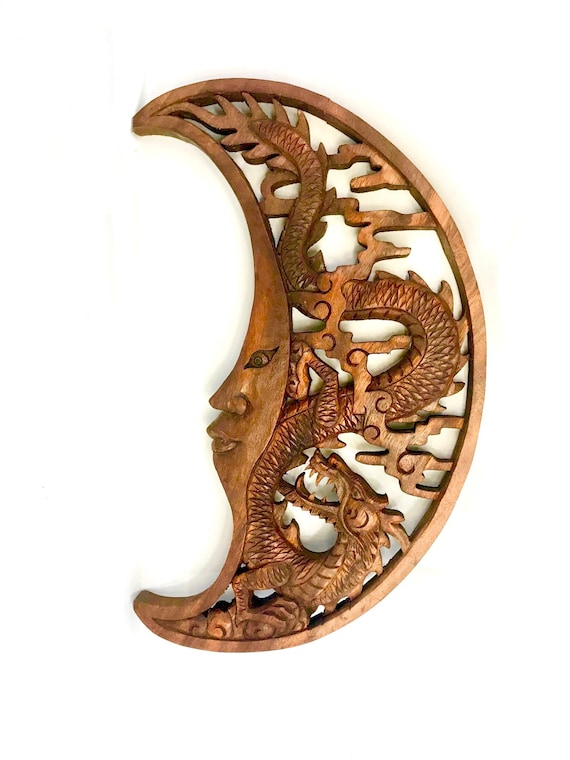 Dragon Moon Panel Carving Dragon Moon Panel Carving