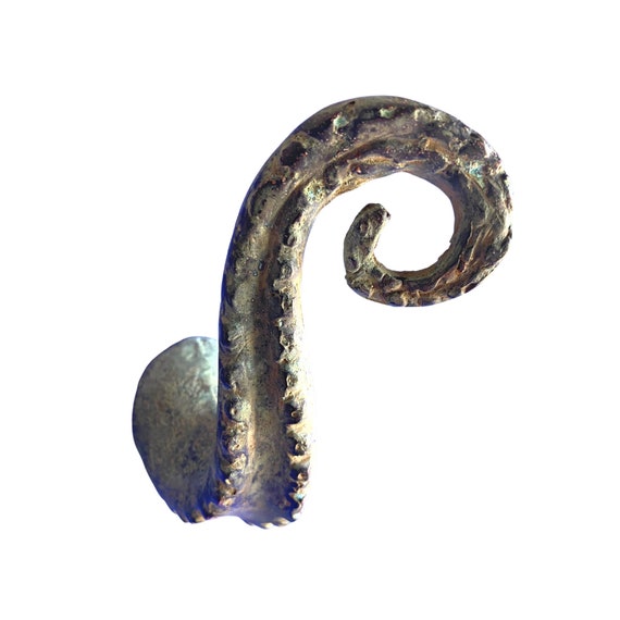 Octopus Tentacle Wall Hook Handmade Coat Hook Bronze Green