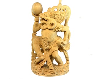 Balinese Hanuman Monkey God Sculpture Ramayana Bali Art hand Carved Wood Statue