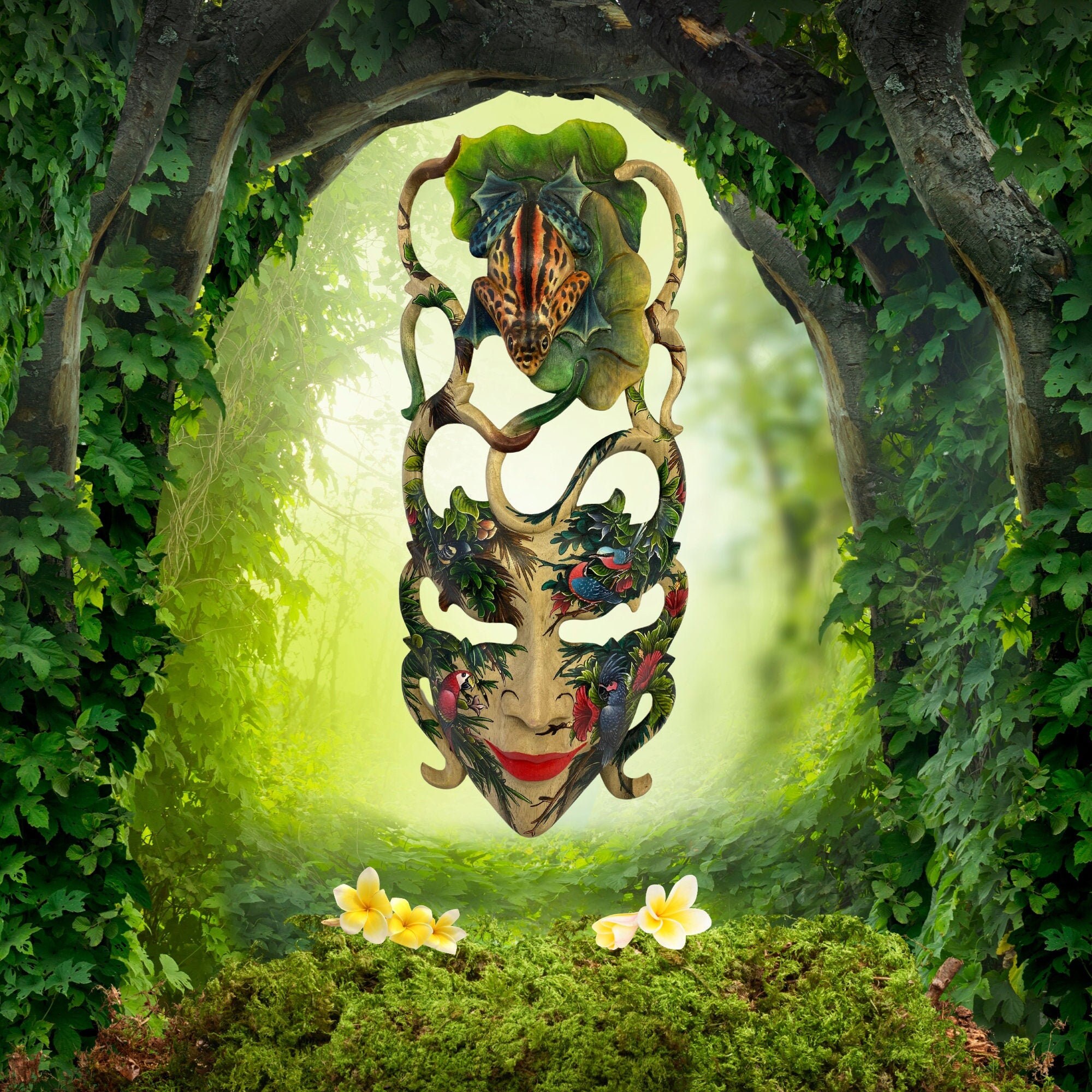 Balinese Frog Mask - Etsy