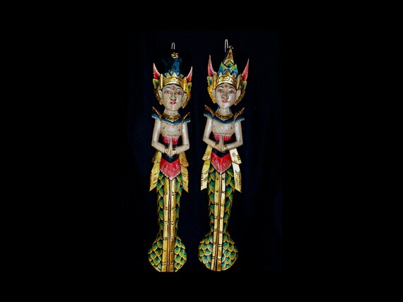 Balinese Mermaid Wall Art Dewi Sinta Goddess & Rama Guardian Etsy