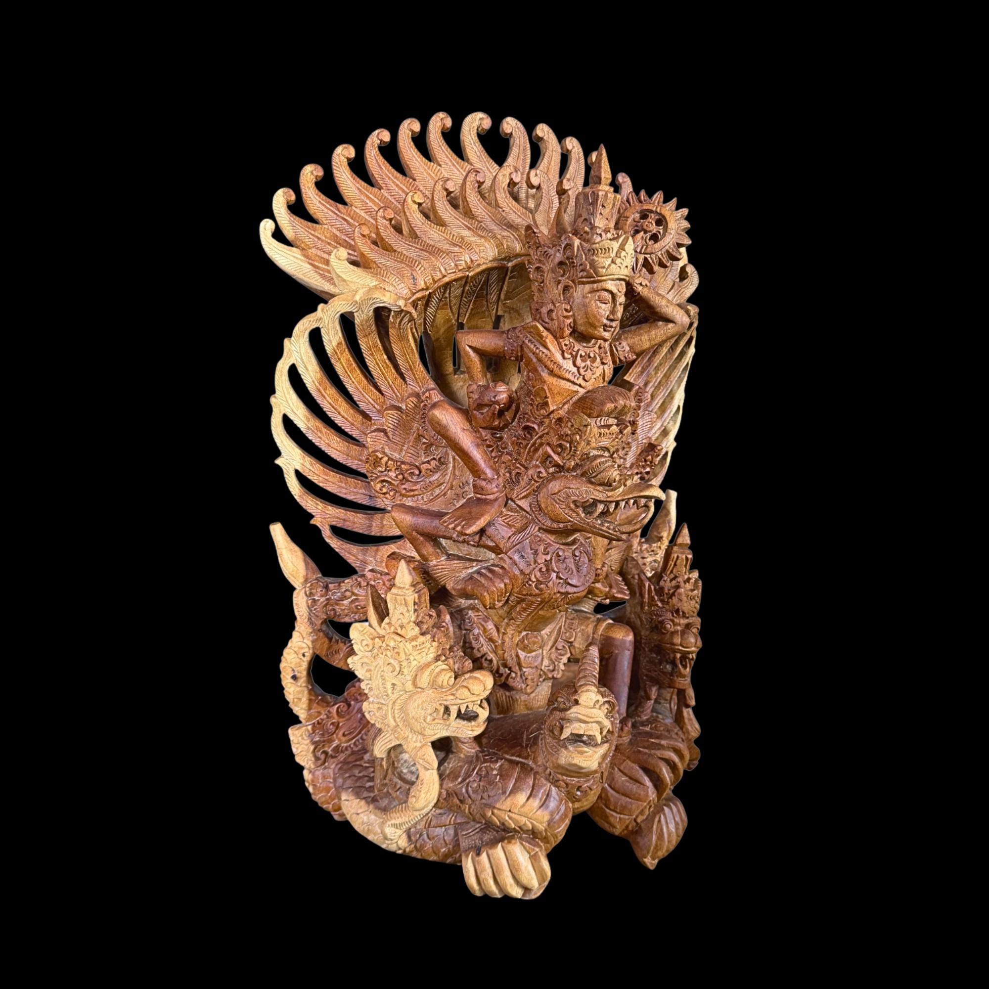 BALI島/白檀の龍神/ナーガの木彫り。 Bali Naga Statue - Etsy