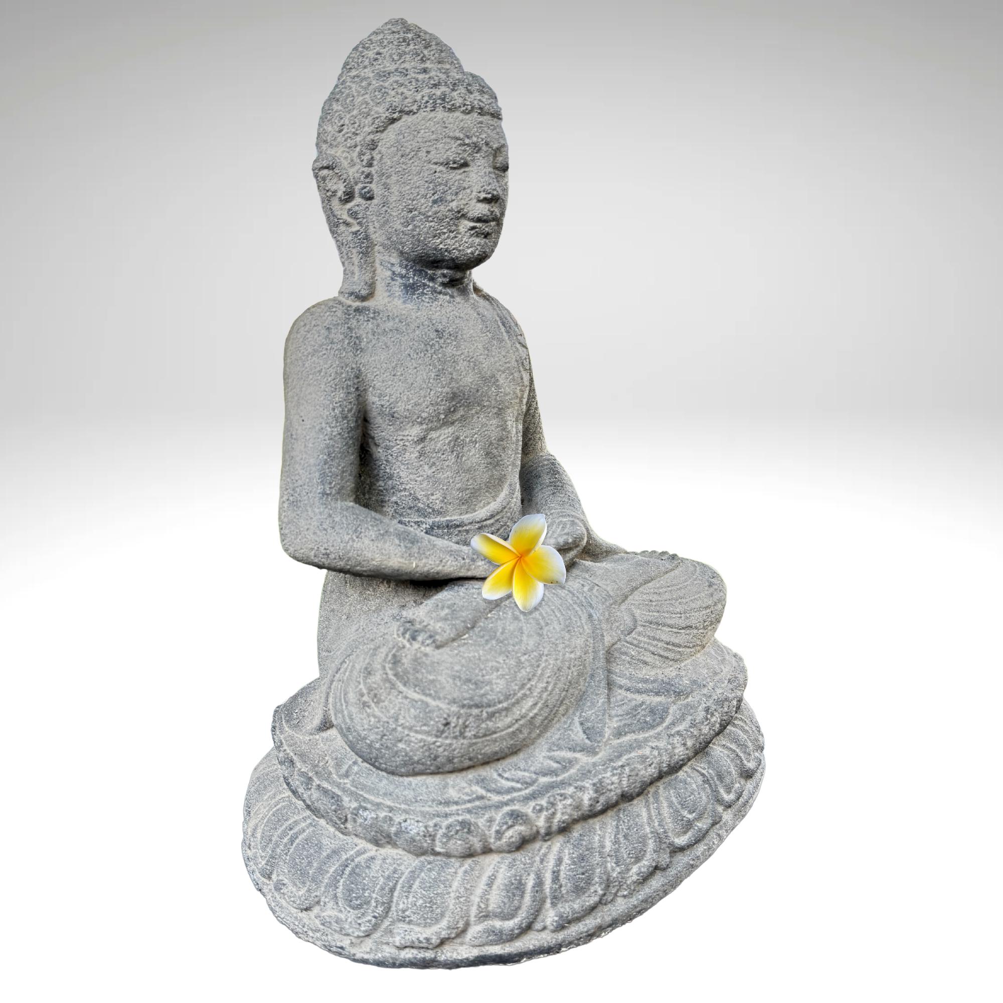 Dhyana Buddha Garden Statue Stone Sculpture Buddhist Bali Yard Art Cast ...