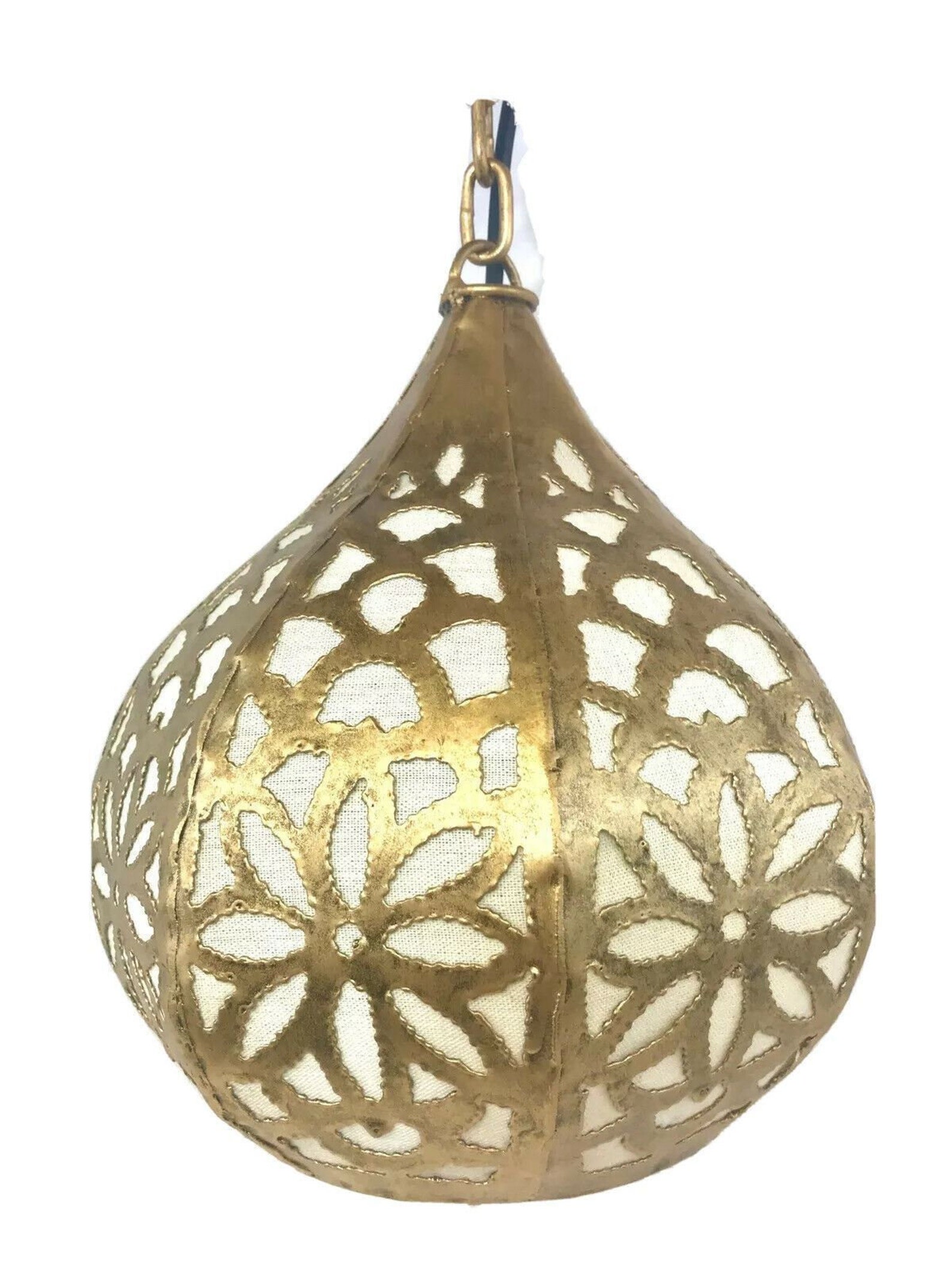 Bohemian Lotus Swag Lamp Hanging Teardrop Moroccan Lantern Etsy